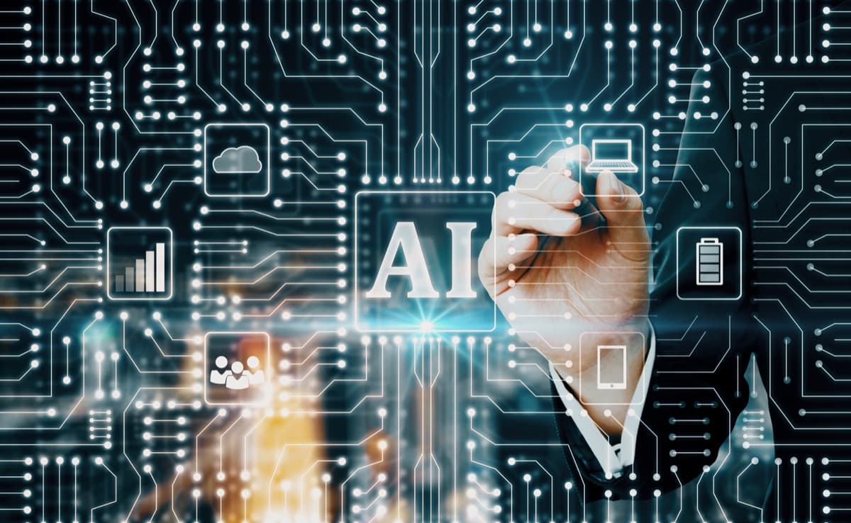 Abstract neural network visualization representing AI revolutionizing software development