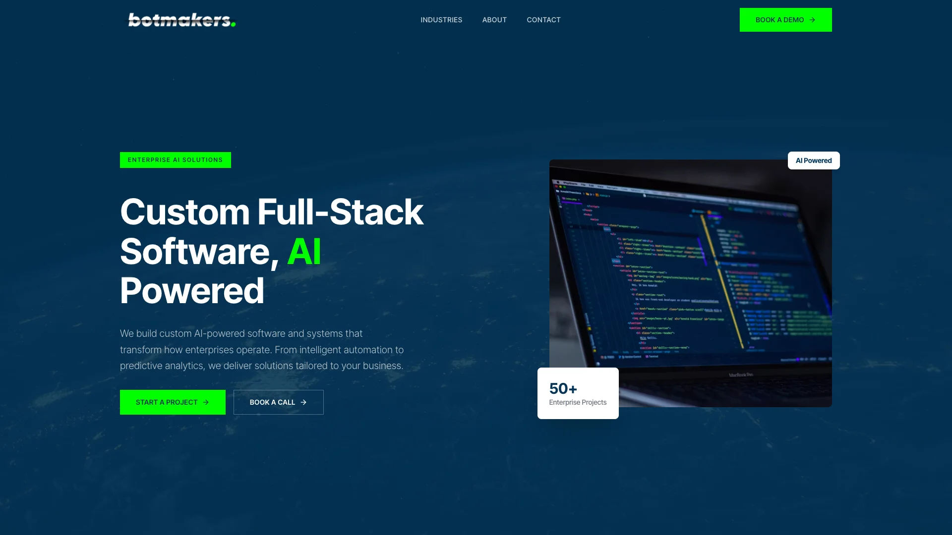 Botmakers Website website designed by Smart Scale — Technology / AI